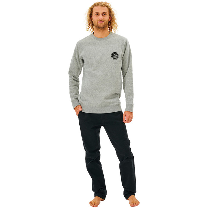 Rip Curl Mnner Crew Fleece 2024 Neoprenanzug Icon Pullover CFEHN9 - Grey Marle